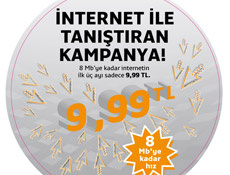 Aylık 9 TLye internet